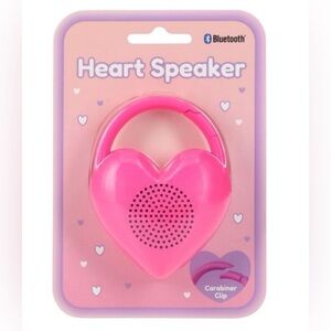 NIP Pink Wireless Heart Speaker w/Carabiner Clip